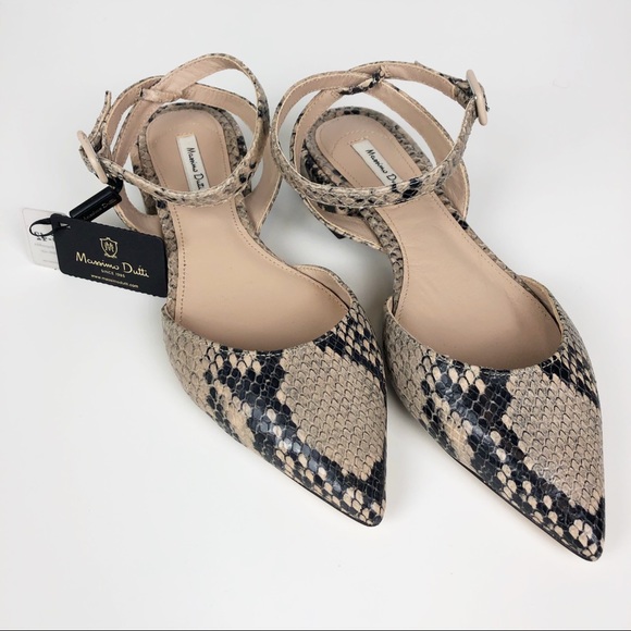 massimo dutti snakeskin shoes